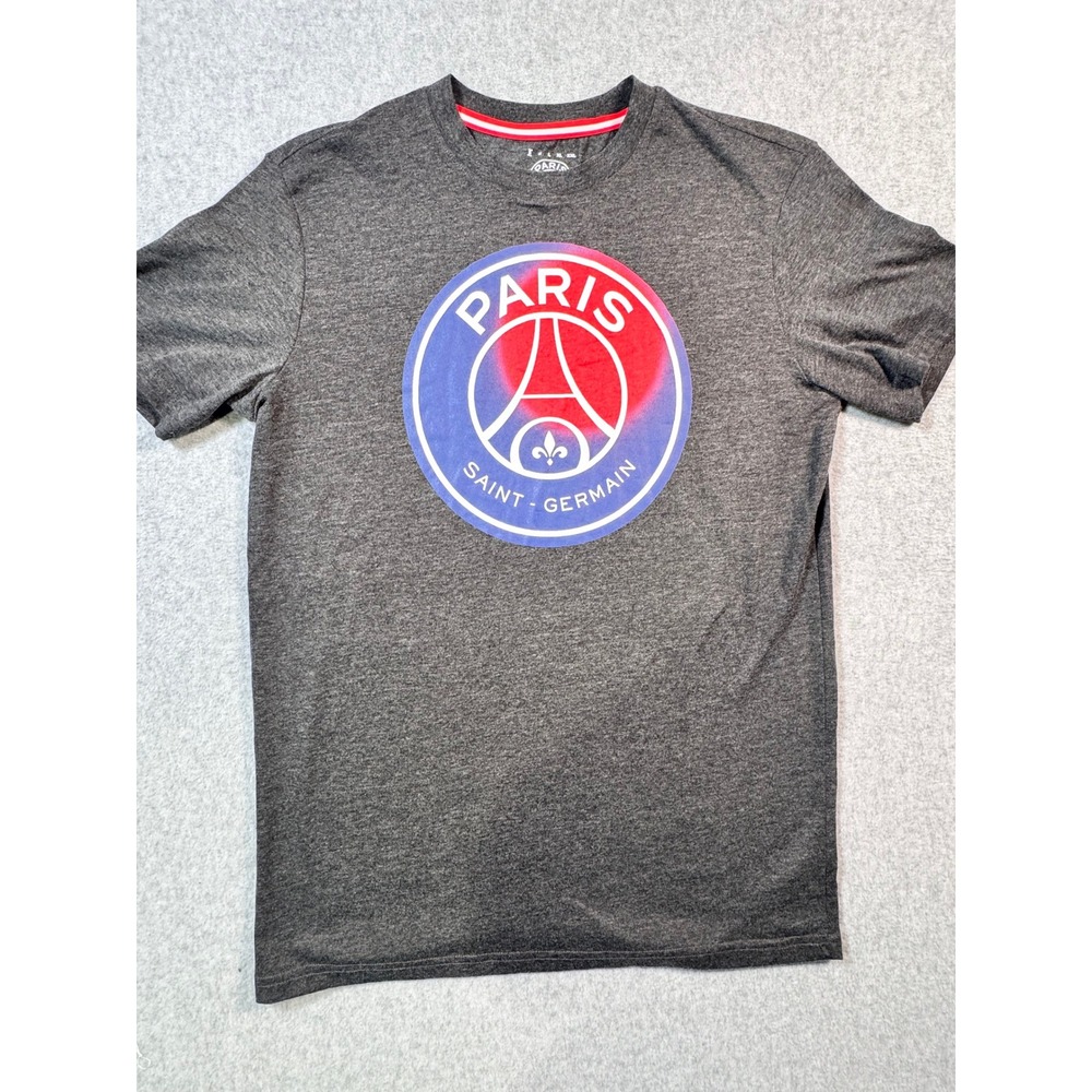 Paris Saint-Germain PSG Mens T-Shirt Small Charcoal Grey Heather Graphic Tee